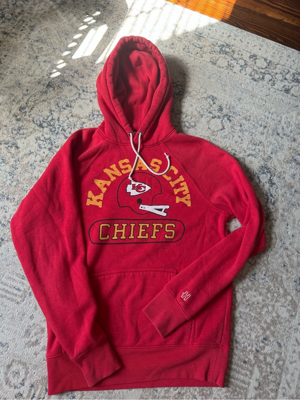 HOMAGE Red Hoodie with Yellow Lettering